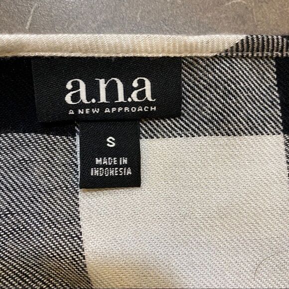 AnA Buffalo Plaid Small Flutter Sleeve Flannel - Picture 3 of 8